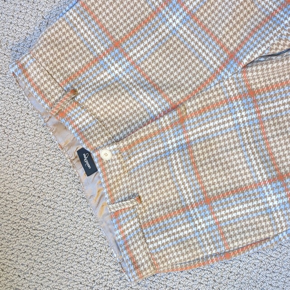 Ottod'ame plaid wool High rise wide leg pants - Picture 5 of 13